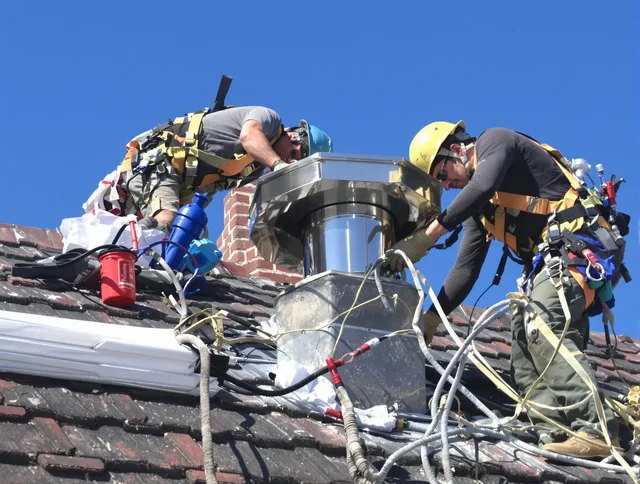 Protective chimney cap installed by Milford Chimney Sweep in Milford, CT