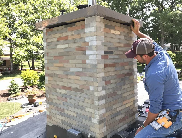 Milford Chimney Sweep completing a modern chimney remodel in Milford, CT