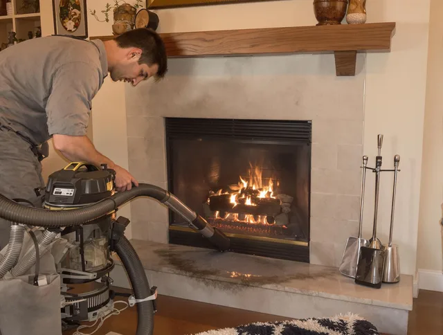 Routine fireplace upkeep by Milford Chimney Sweep in Milford, CT