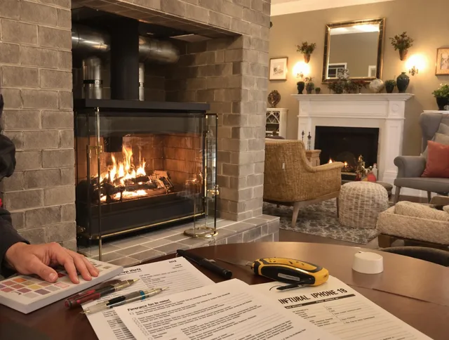 Milford Chimney Sweep verifying fireplace safety measures in Milford, CT