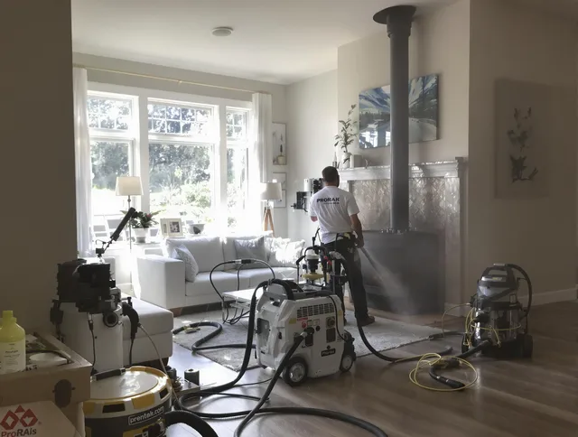 Soot removal service by Milford Chimney Sweep for a fireplace in Milford, CT